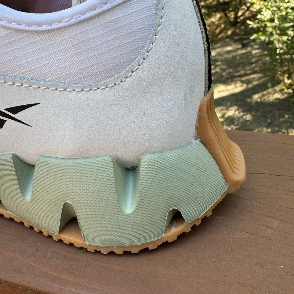 New Reebok Women's Zig Dynamica 4‎ Running Shoes White/Green 30106WWKV Size 8